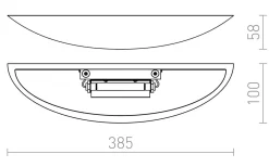 Vardagsrum|Hall & Trappa<Rendl Sid Vägglampa Gips R7s