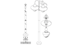 Kompletta Stolplyktor<Eglo Sidney Stolplykta 2,2m Rostfritt Stål IP44