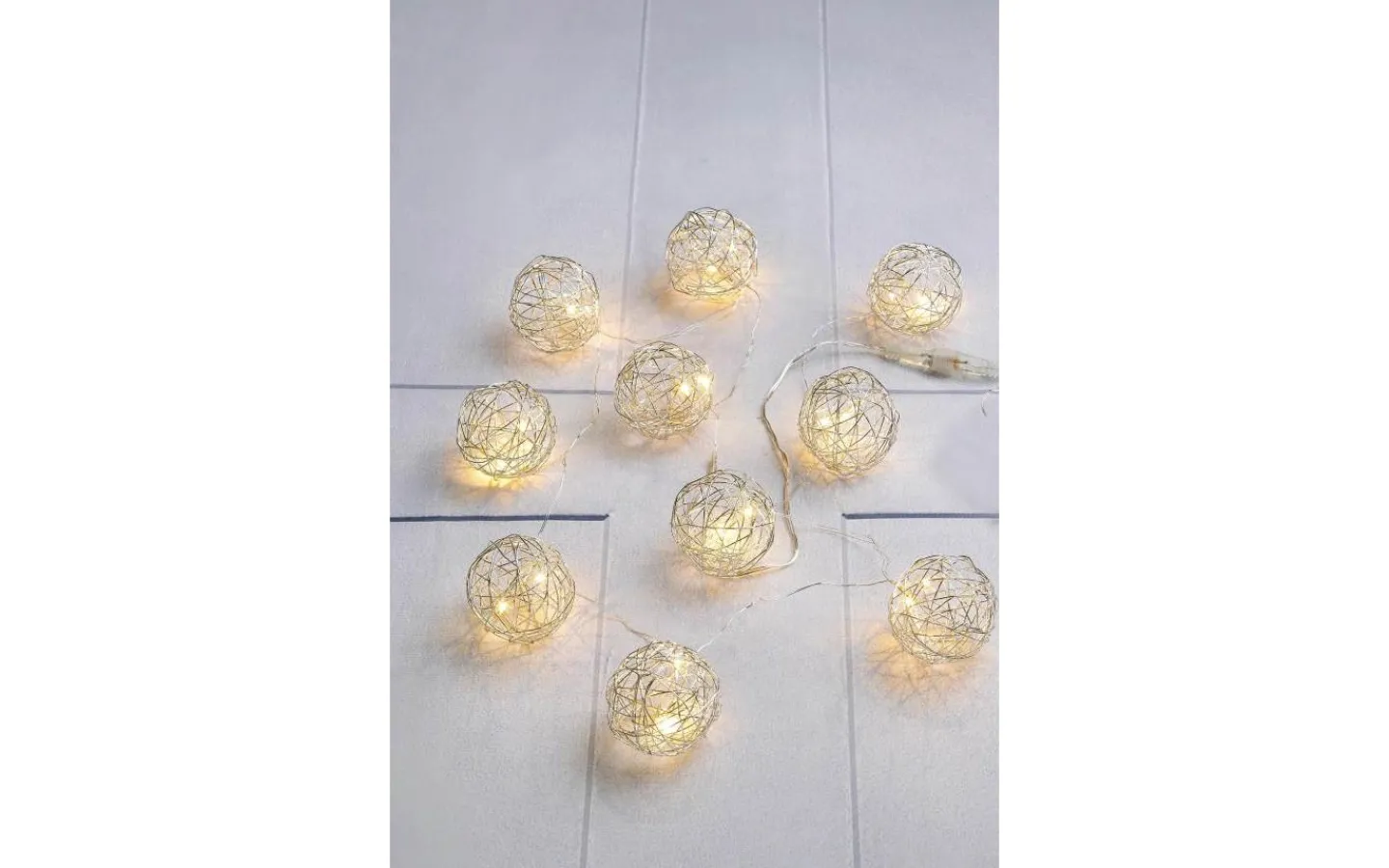 Batteri Julpynt Inomhus<Markslojd Sigge Batteridriven Inneslinga 1,8m Silver