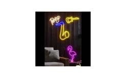 Utomhusdekorationer|Inomhusdekorationer 230V<Star Trading Siluett FlatNeon Rosa Flamingo IP44