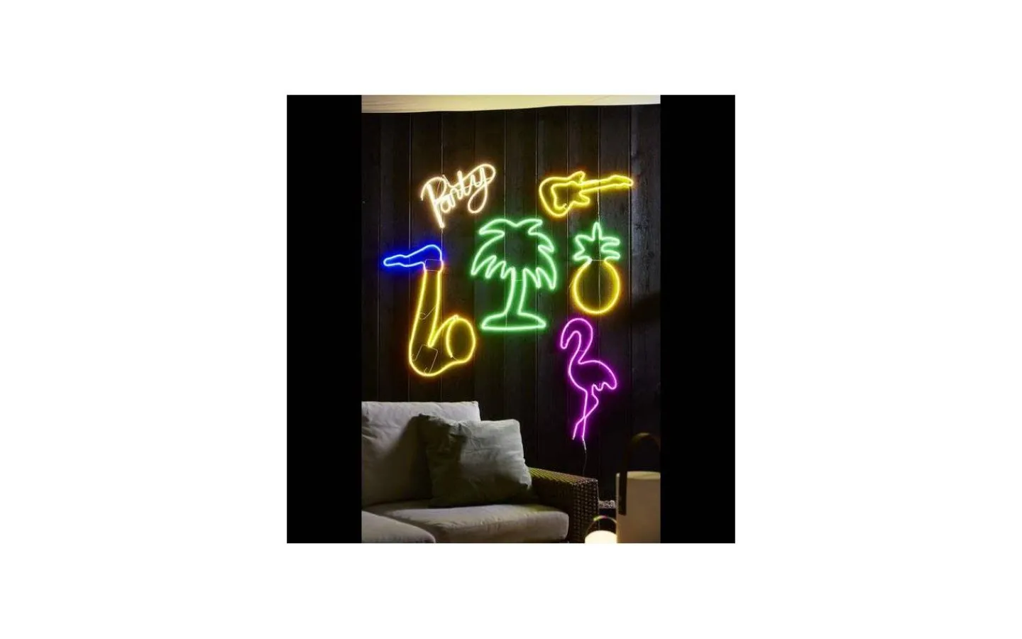 Utomhusdekorationer|Inomhusdekorationer 230V<Star Trading Siluett FlatNeon Rosa Flamingo IP44