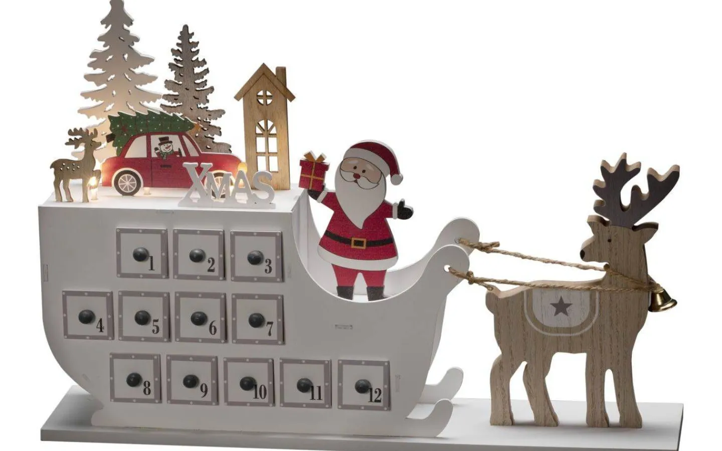 Batteri Julpynt Inomhus<Konstsmide Siluett Kalender 32cm