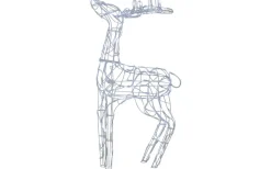 Siluett Ren 95cm Kallvit IP44