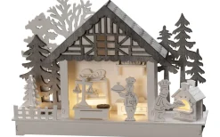 Konstsmide Siluett Trähus 21cm* Batteri Julpynt Inomhus