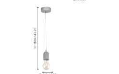Eglo Silvares Fönsterlampa 11cm Grå* Fönsterlampor