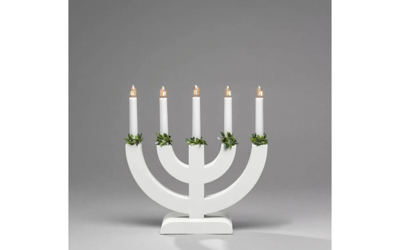 Silvia Adventsljusstake 5L 31cm Vit