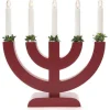 Konstsmide Silvia Adventsljusstake 5L 31cm Röd* Visa Alla Adventsljusstakar|Adventsljusstakar 31-60 Cm