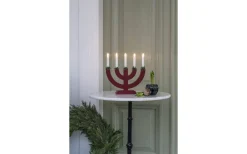 Konstsmide Silvia Adventsljusstake 5L 31cm Röd* Visa Alla Adventsljusstakar|Adventsljusstakar 31-60 Cm