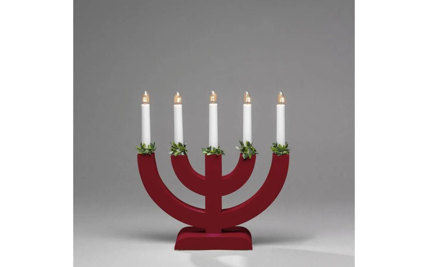 Konstsmide Silvia Adventsljusstake 5L 31cm Röd* Visa Alla Adventsljusstakar|Adventsljusstakar 31-60 Cm