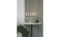 Visa Alla Adventsljusstakar|Adventsljusstakar 31-60 Cm<Konstsmide Silvia Adventsljusstake 5L 31cm Grå