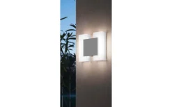 Vägglampor Utomhus<Eglo Sitia Fasadlampa LED 3000K 2x3,7W Nickel IP44