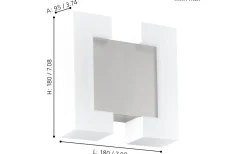 Vägglampor Utomhus<Eglo Sitia Fasadlampa LED 3000K 2x3,7W Nickel IP44