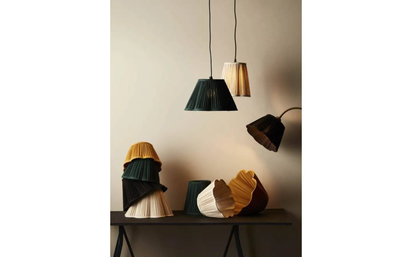 Toppringsskärmar|Plisserade Lampskärmar<PR Home Siv Toppringskärm Ø25cm Svart