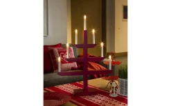 Visa Alla Adventsljusstakar|Adventsljusstakar 61-120 Cm<Konstsmide Siv Adventsljusstake 7L 65cm Röd