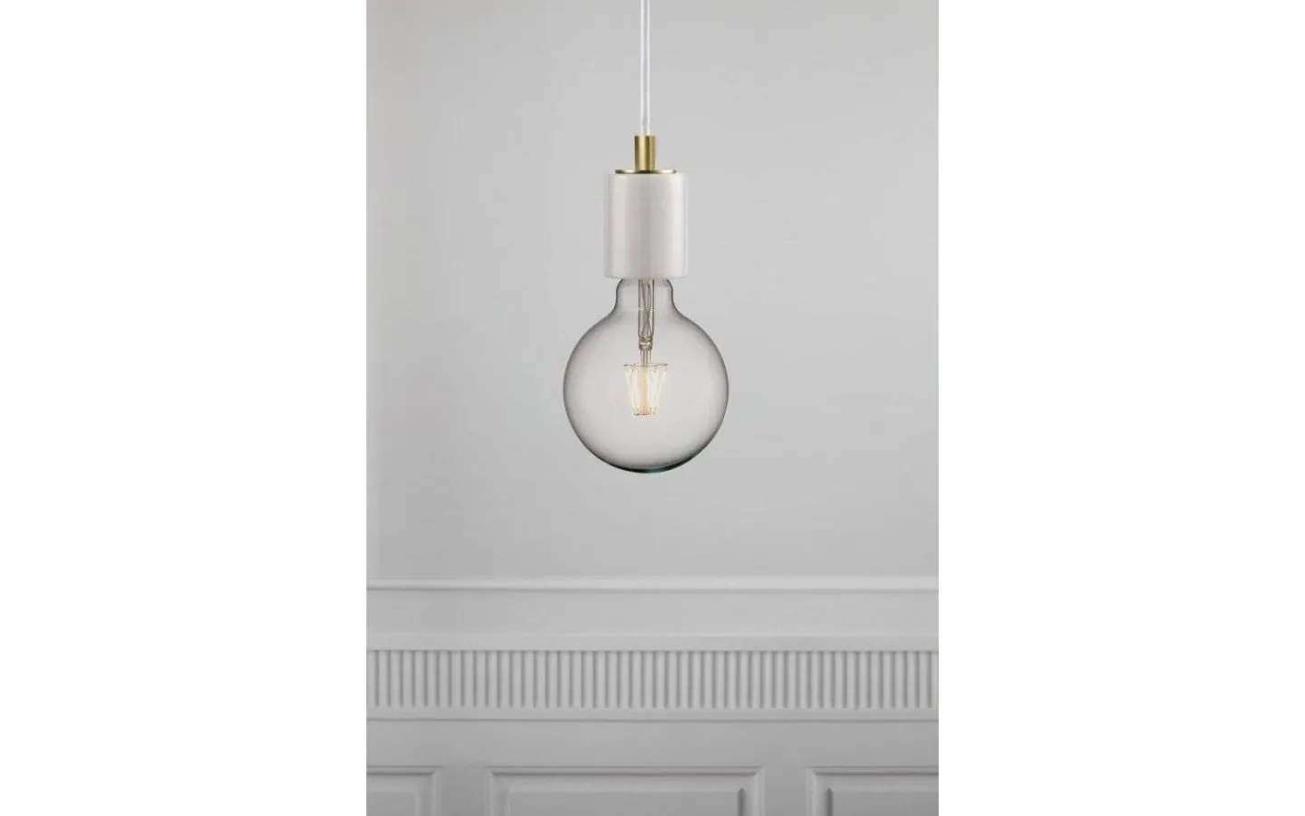 Sladdställ Med Sockel|Fönsterlampor<Nordlux Siv Pendel E27 Vit Marmor