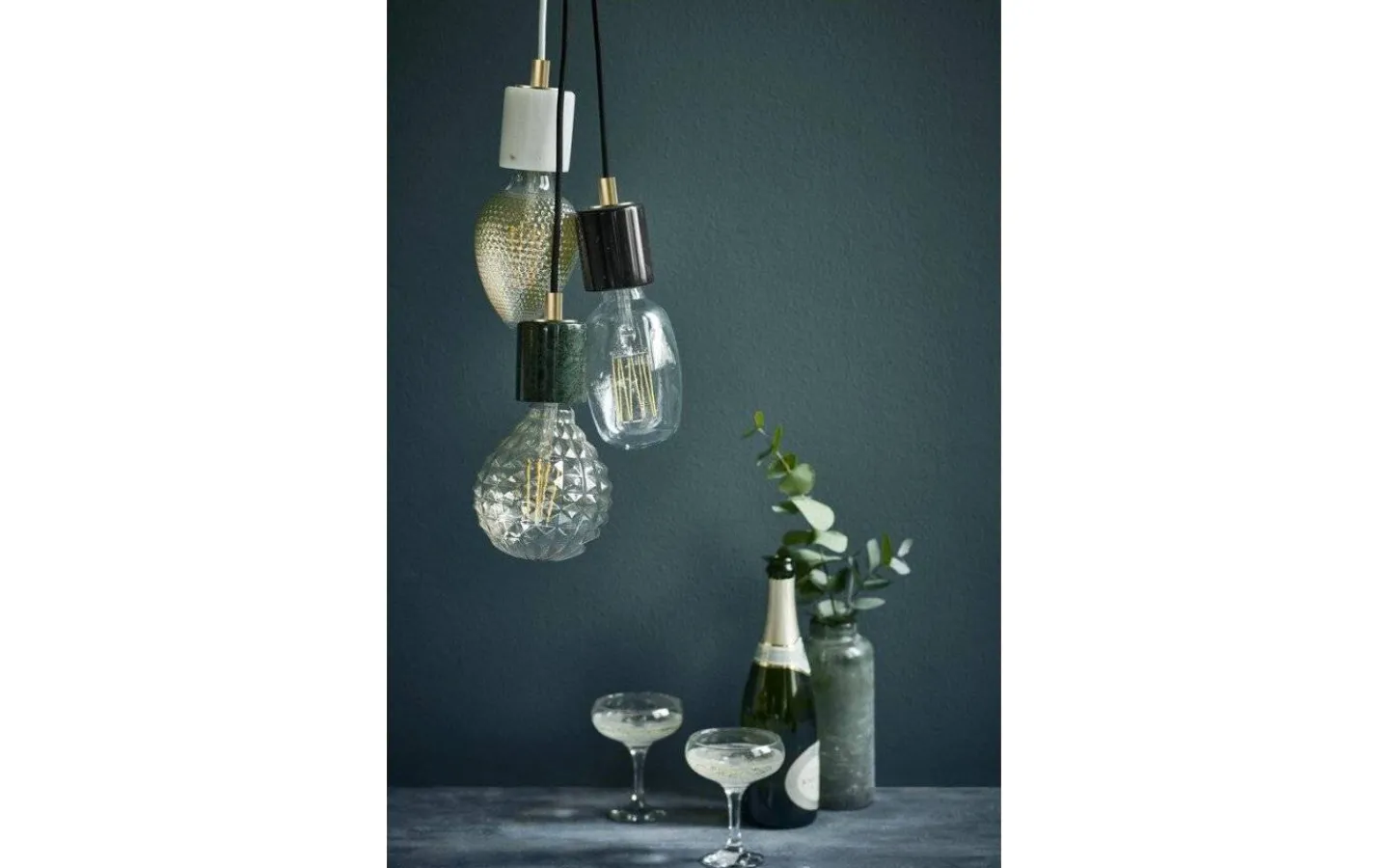 Sladdställ Med Sockel|Fönsterlampor<Nordlux Siv Pendel E27 Vit Marmor