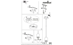 Sladdställ Med Sockel|Fönsterlampor<Nordlux Siv Pendel E27 Vit Marmor