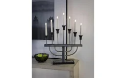 Konstsmide Sivert Adventsljusstake 7L Borstad Metall/Svart 58cm* Visa Alla Adventsljusstakar|Adventsljusstakar 31-60 Cm