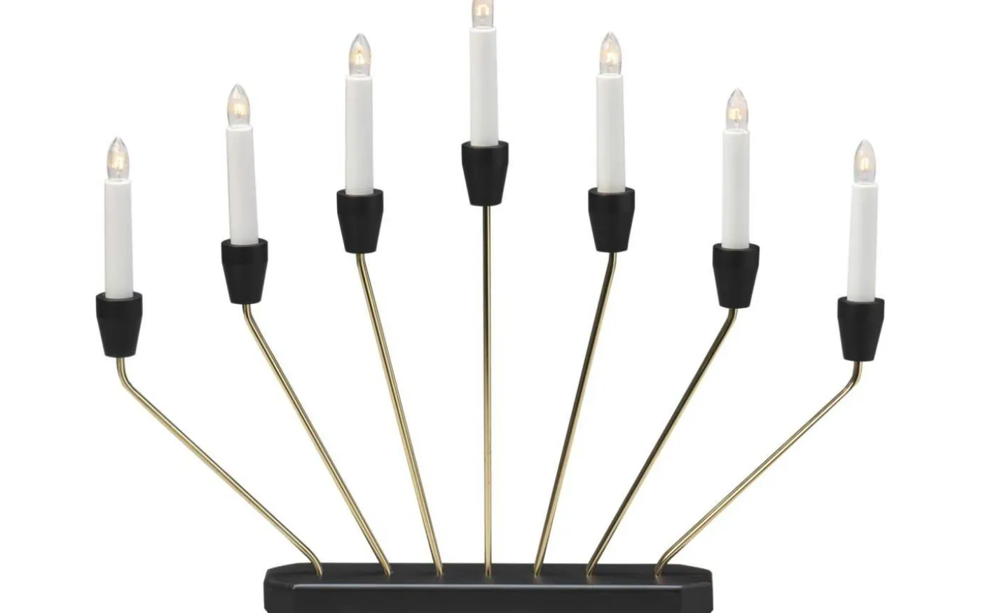 Siw Adventsljusstake 7L Svart/Mässing 38cm