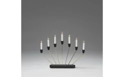 Siw Adventsljusstake 7L Svart/Mässing 38cm