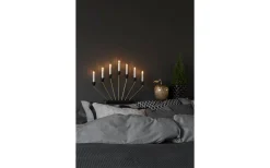 Siw Adventsljusstake 7L Svart/Mässing 38cm