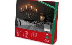 Siw Adventsljusstake 7L Svart/Mässing 38cm