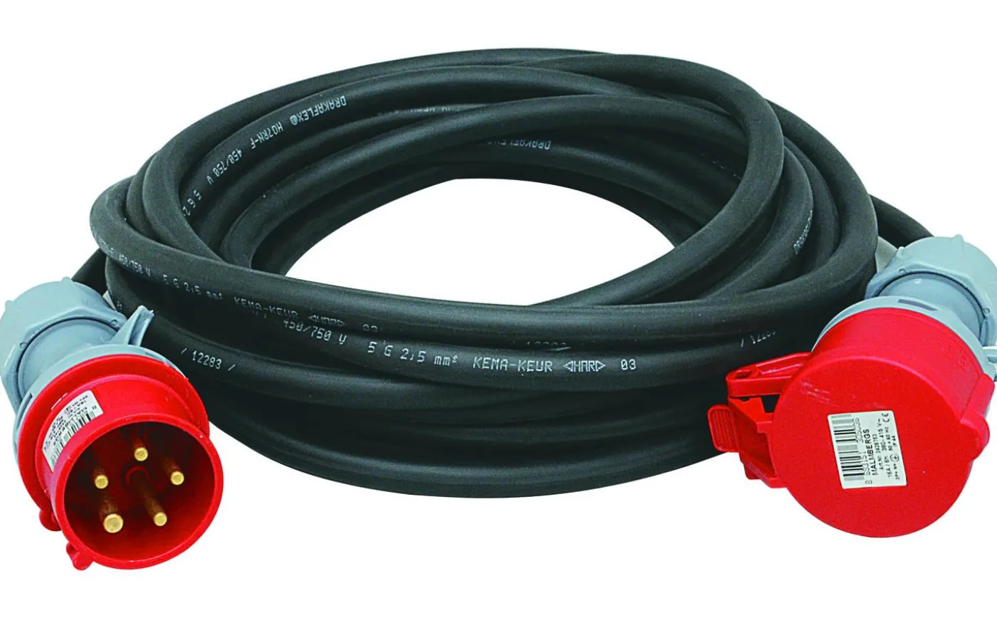 Skarvkabel CEE, 5G6 mm², 32A, 10 m, 3-fas, IP44