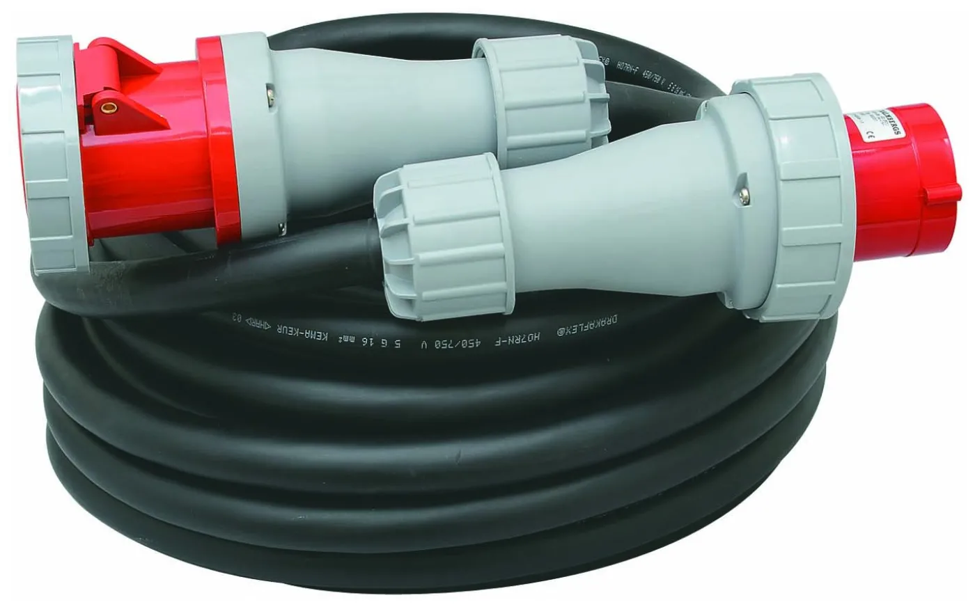 Skarvkabel CEE, 5G16 mm², 63A, 10 m, 3-fas, IP67