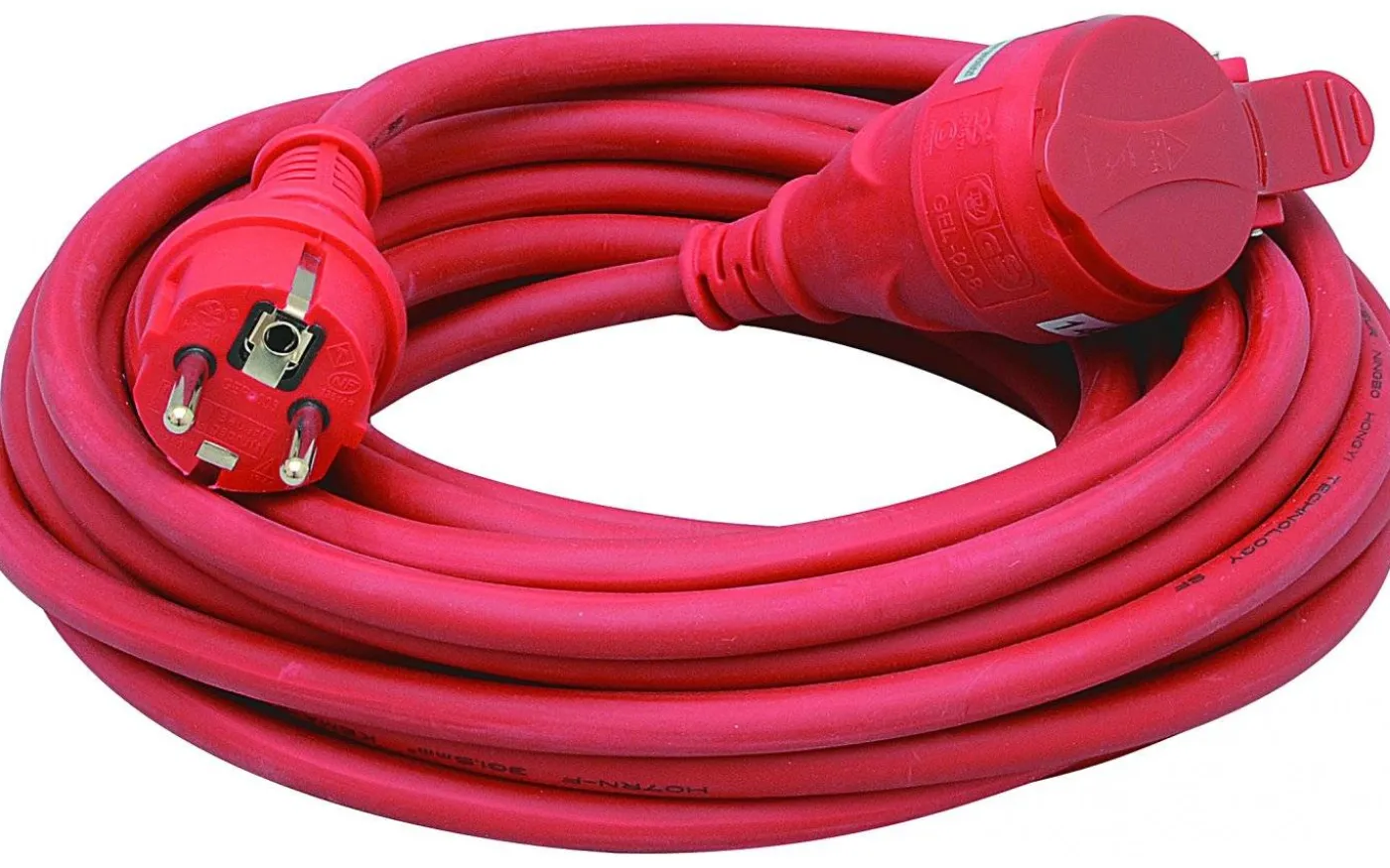 Skarvkabel, 3G1,5, Röd, 25 m, IP44