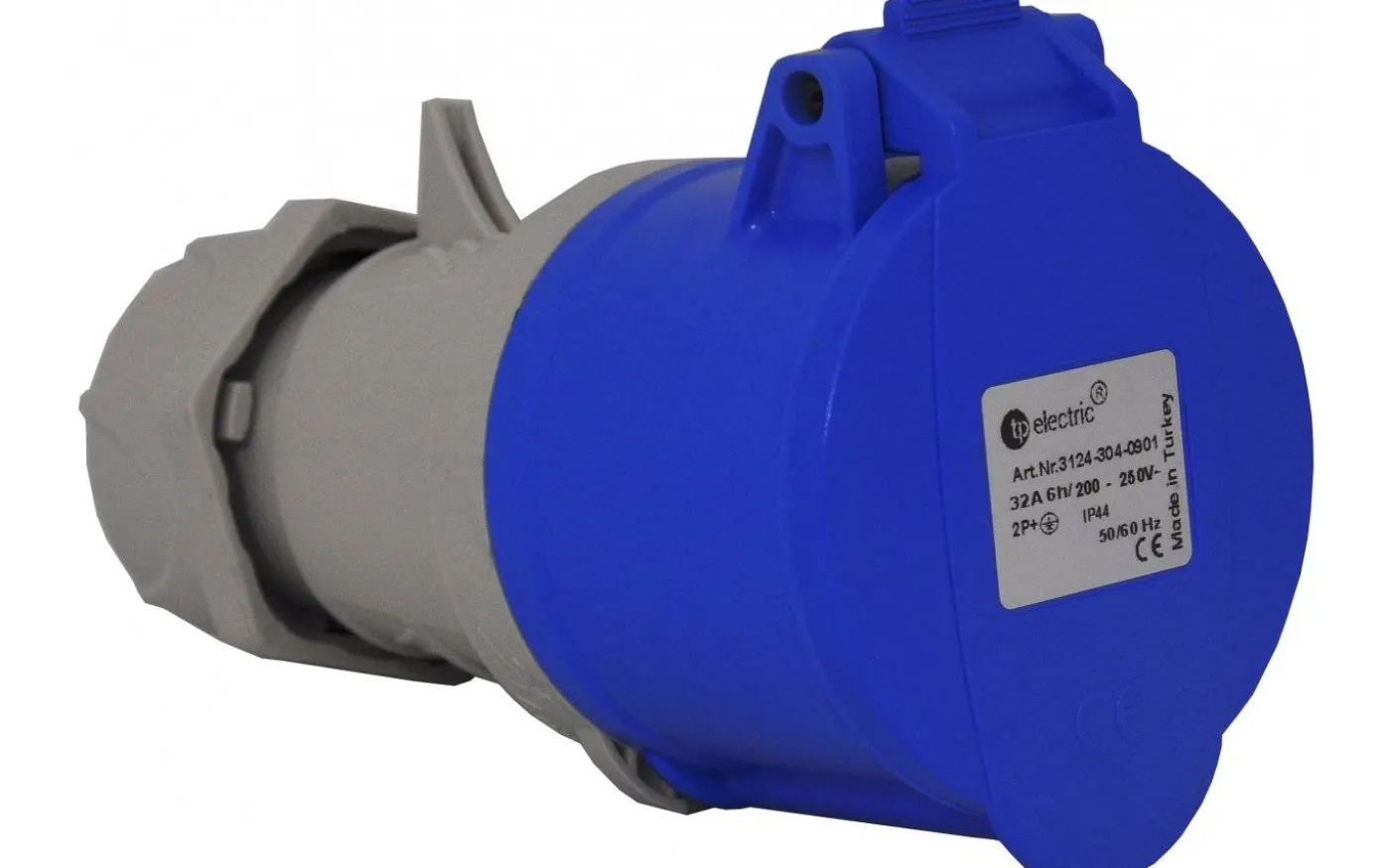 Skarvuttag, 16A, 2P+J, 6h, 230V, IP44