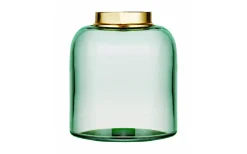 Reservdelar Fotogenlampor<Karlskrona Lampfabrik Skeppsholmenoljehus 10''' - Jadegrönt glas / Mässing