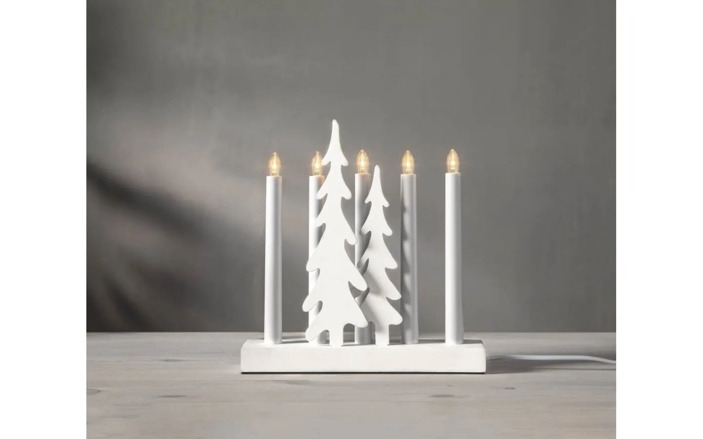 Star Trading Skog Adventsljusstake 27cm Vit* Visa Alla Adventsljusstakar|Adventsljusstakar 0-30 Cm