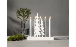 Star Trading Skog Adventsljusstake 27cm Vit* Visa Alla Adventsljusstakar|Adventsljusstakar 0-30 Cm