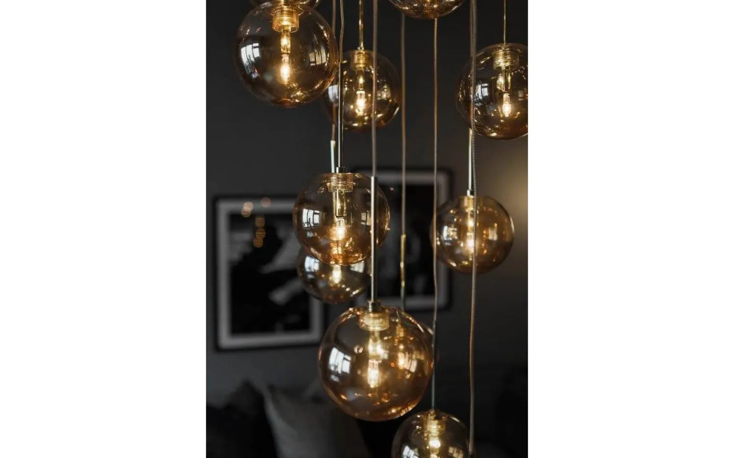 Globen Lighting Skyfall Taklampa 30cm 12xG4 Mässing/Amber* Vardagsrum|Kök & Matplats