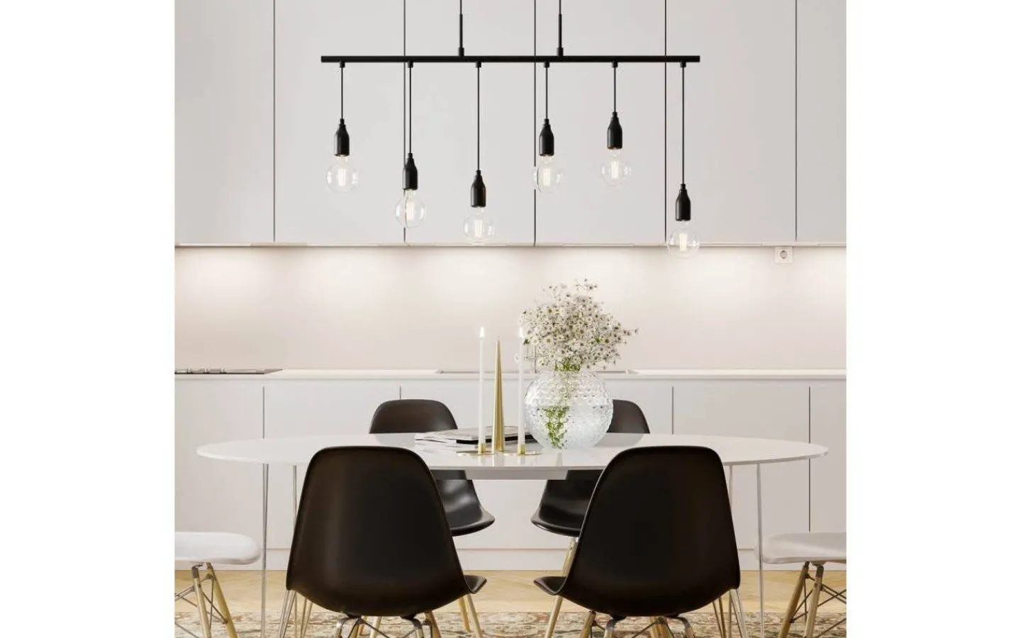 Kök & Matplats|Avlånga Taklampor<By Rydens Skyline Taklampa 110cm Svart