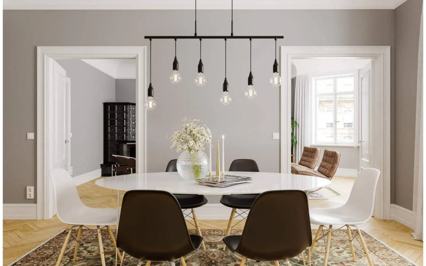 Kök & Matplats|Avlånga Taklampor<By Rydens Skyline Taklampa 110cm Svart