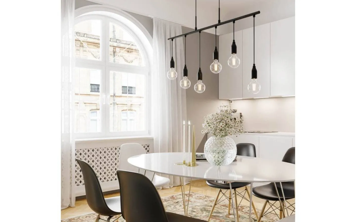 Kök & Matplats|Avlånga Taklampor<By Rydens Skyline Taklampa 110cm Svart