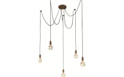 Stora Taklampor Ø70-150 Cm<Trio Lighting Sladdpendel 5-delat E27 antikkoppar