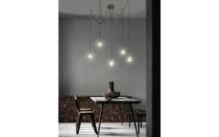 Stora Taklampor Ø70-150 Cm<Trio Lighting Sladdpendel 5-delat E27 antikkoppar