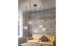 Stora Taklampor Ø70-150 Cm<Trio Lighting Sladdpendel 5-delat E27 antikkoppar