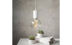 Star Trading Sladdställ E27 Slim 3,5m Vit/Grå* Sladdställ Med Sockel