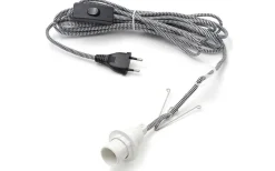 Sladdställ Med Sockel<Konstsmide Sladdställ E14 Textil 5m med Brytare Sicksack