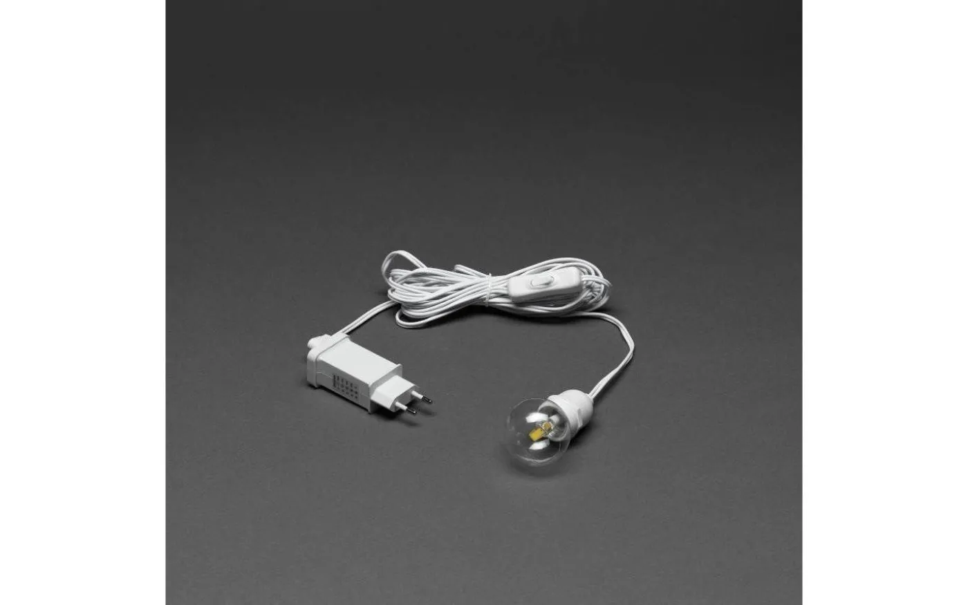 Sladdställ 5m inkl G4 LED 12V Vit IP44