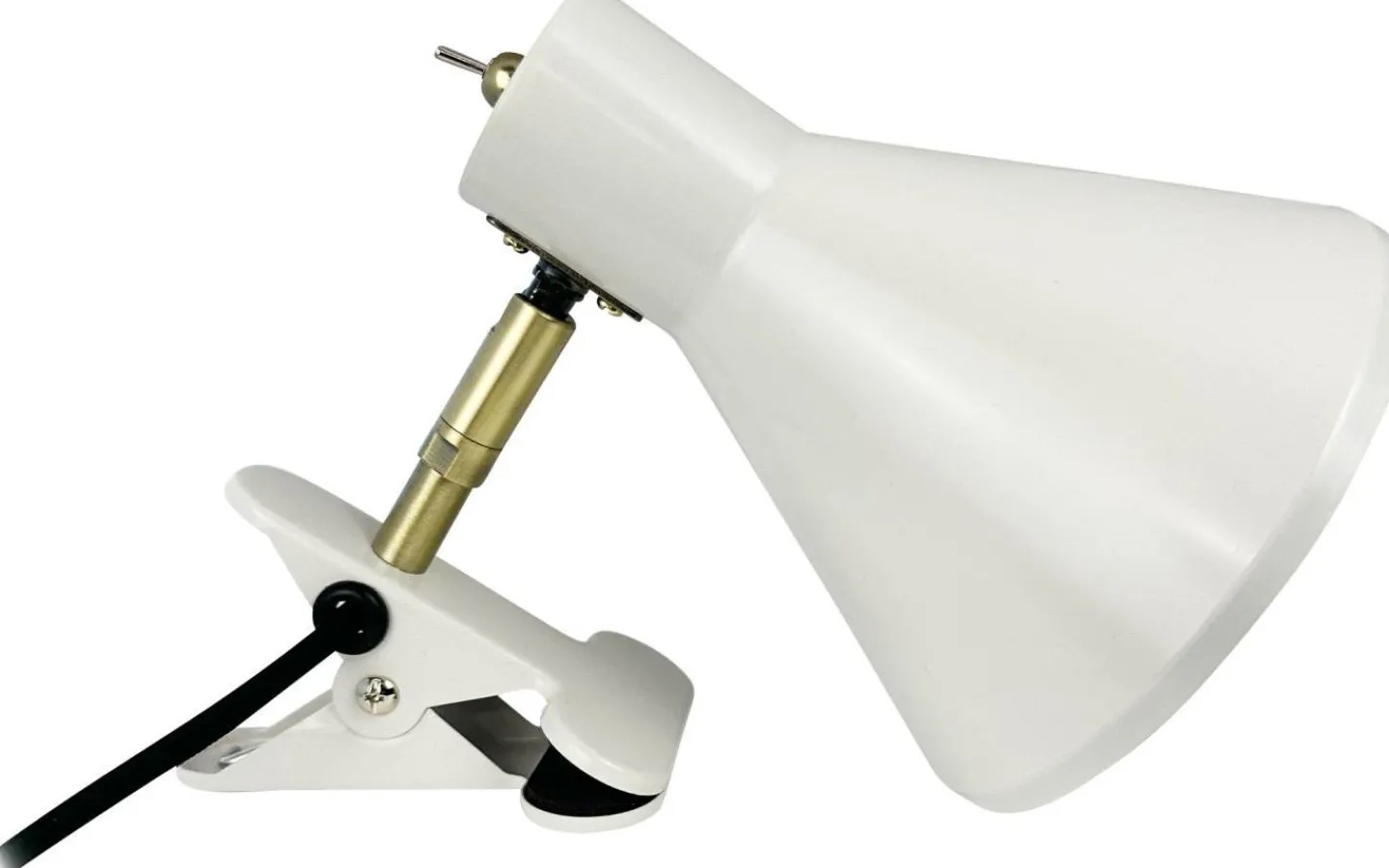 Klämlampor<Dyberg Larsen Sleep Klämlampa Blank Pärlvit/Antikmässing