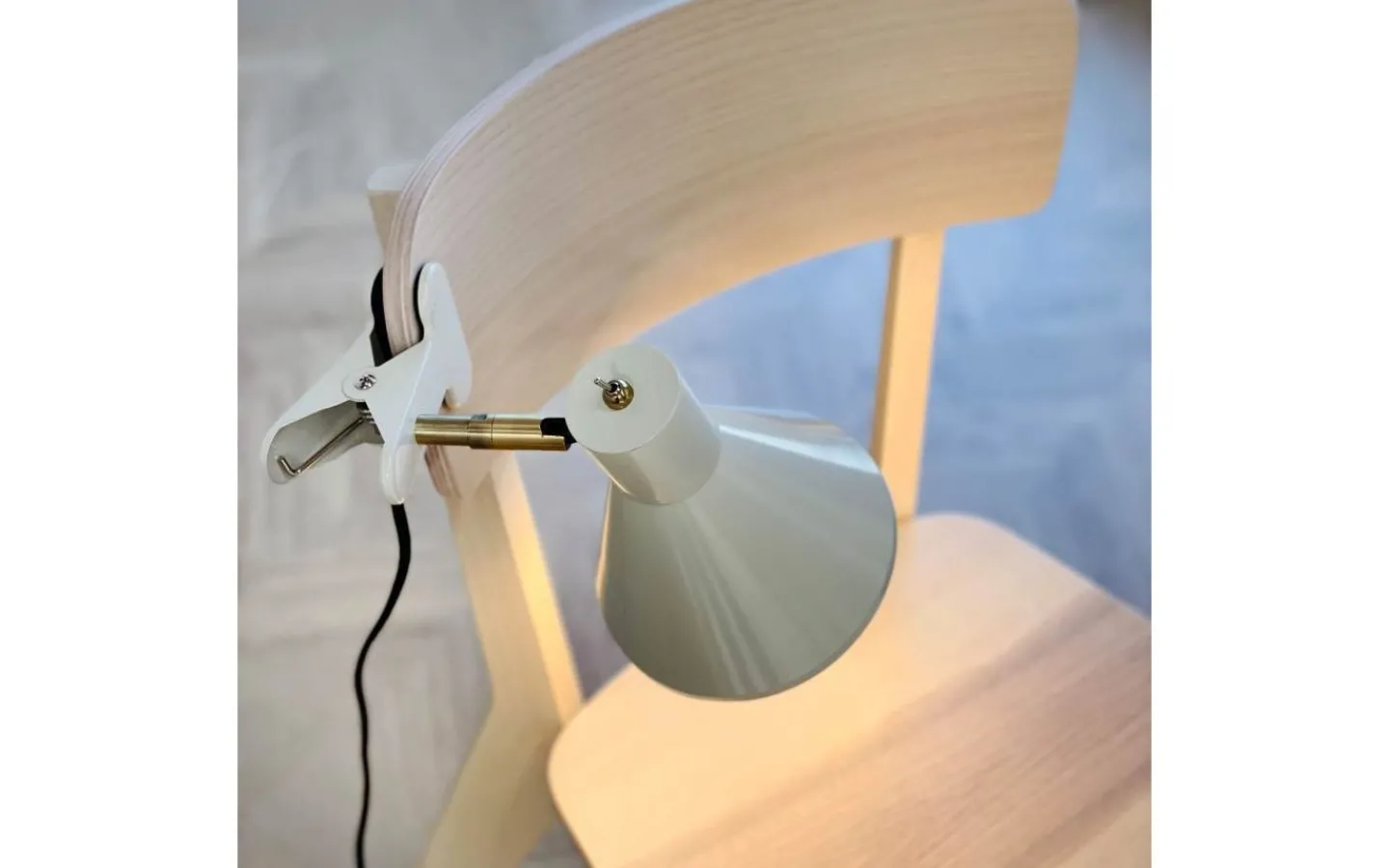 Klämlampor<Dyberg Larsen Sleep Klämlampa Blank Pärlvit/Antikmässing