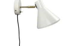 Sleep Vägglampa Blank Pärlvit/Antikmässing