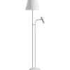 Slender Golvlampa 150cm exkl. skärm Vitstruktur/Mässing