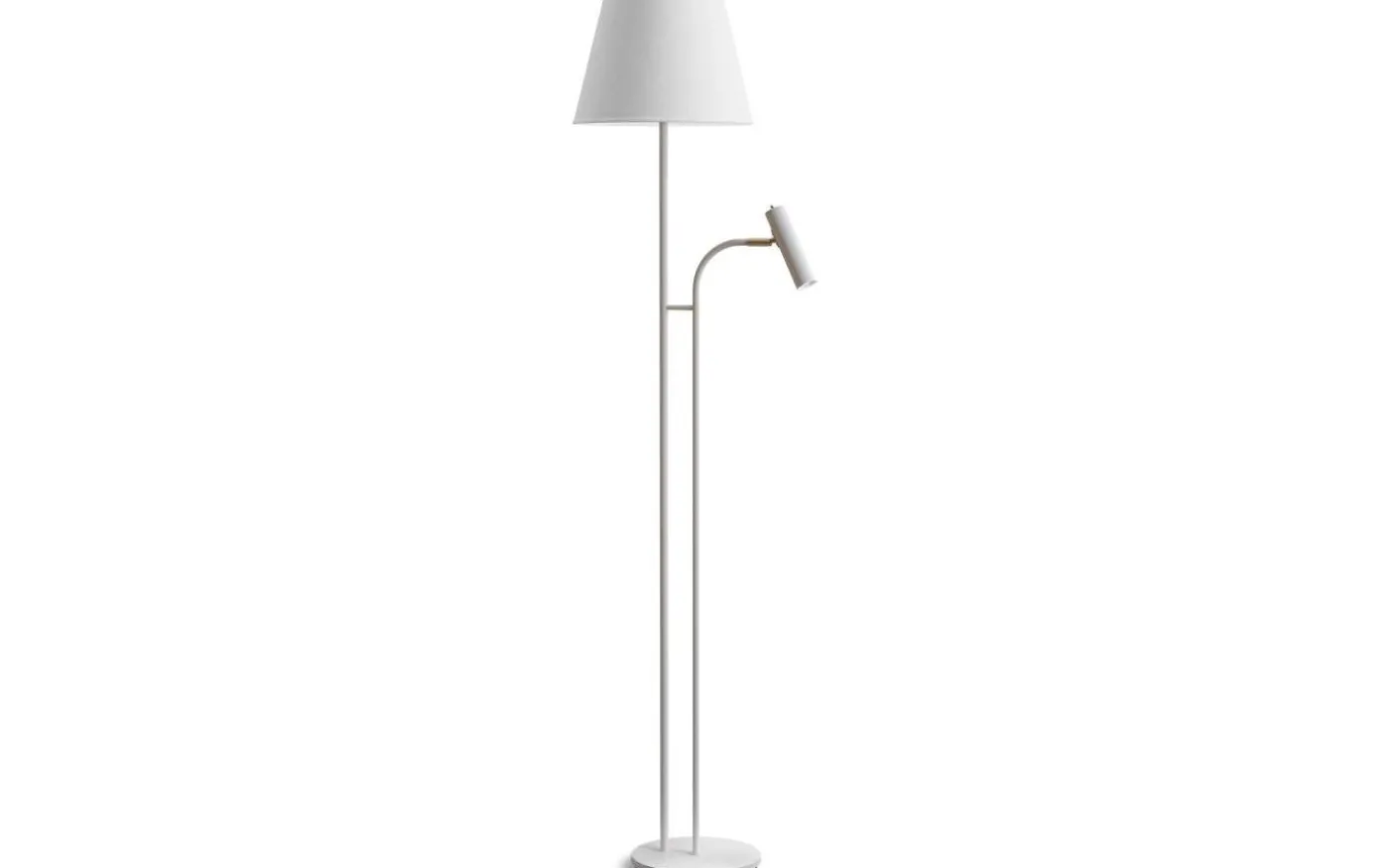 Slender Golvlampa 150cm exkl. skärm Vitstruktur/Mässing