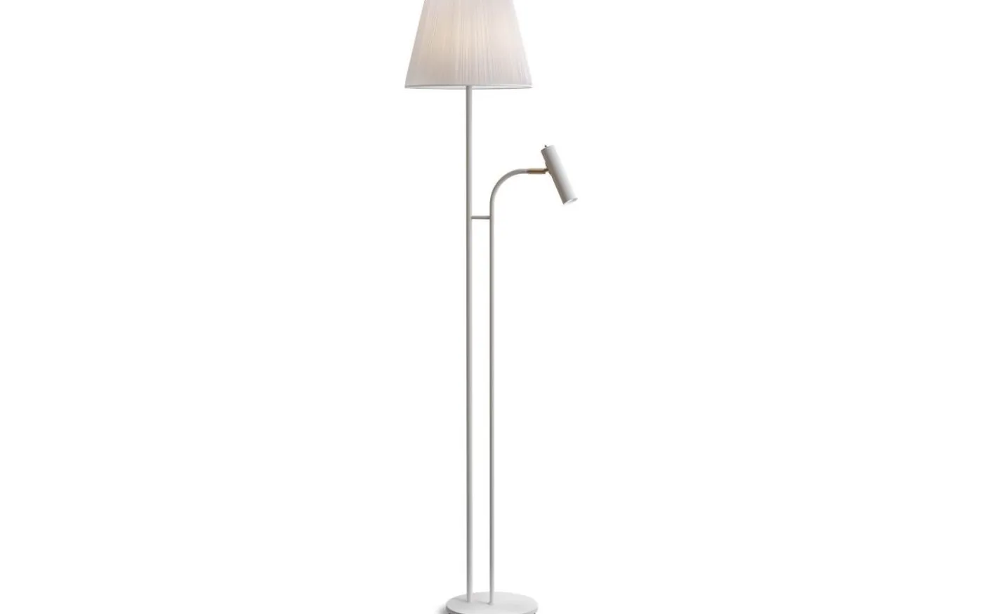 Slender Golvlampa 150cm exkl. skärm Vitstruktur/Mässing
