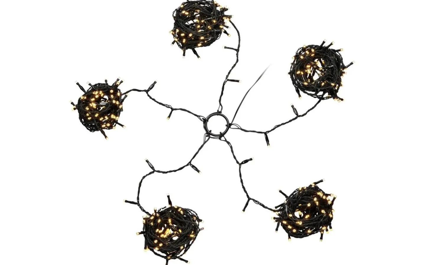 Julgransbelysning<Markslojd Smart Ljusslinga 210 cm 5 Line Svart IP44